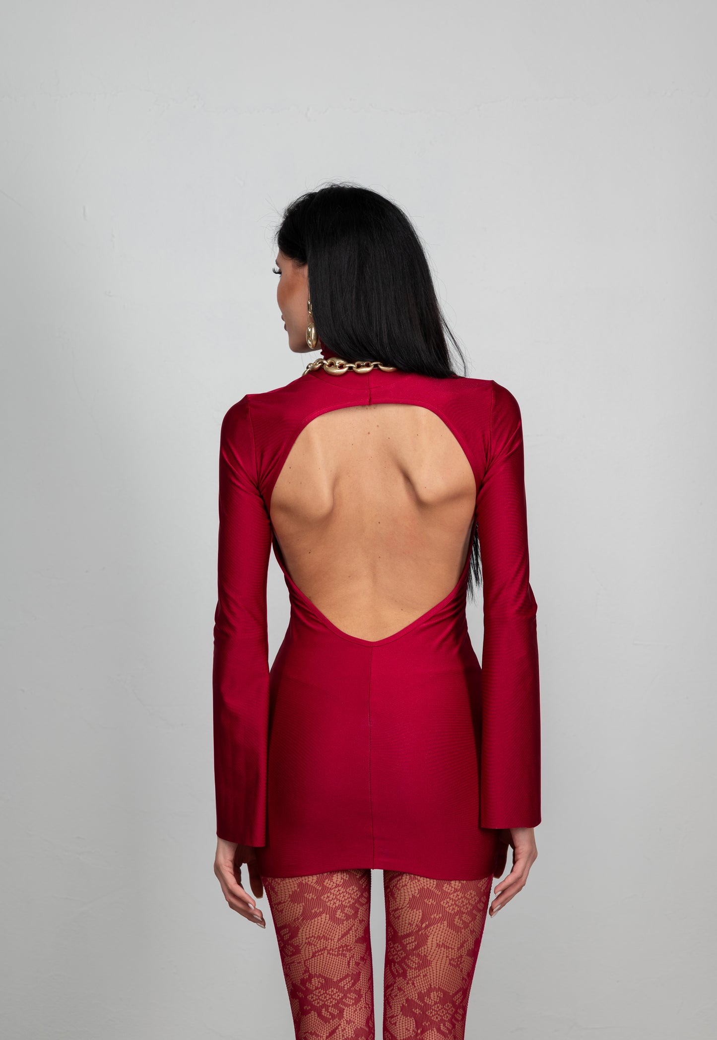 MIDNIGHT SANGRIA MINI DRESS