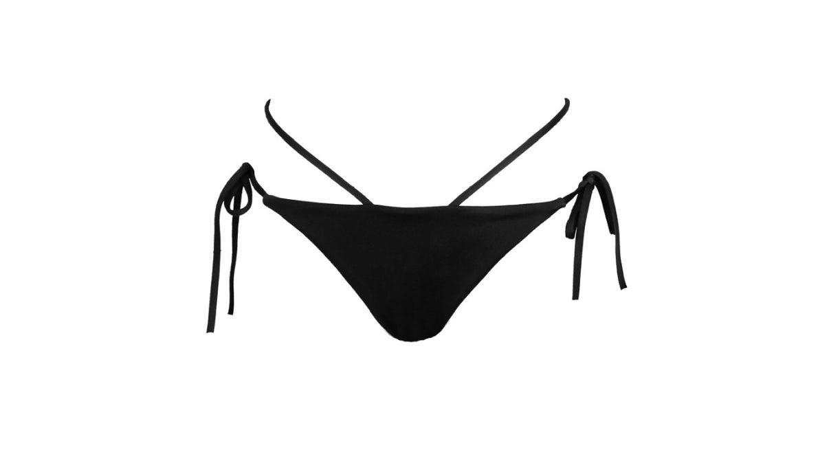 DEEP SHINE BLACK TIE SIDE BOTTOM