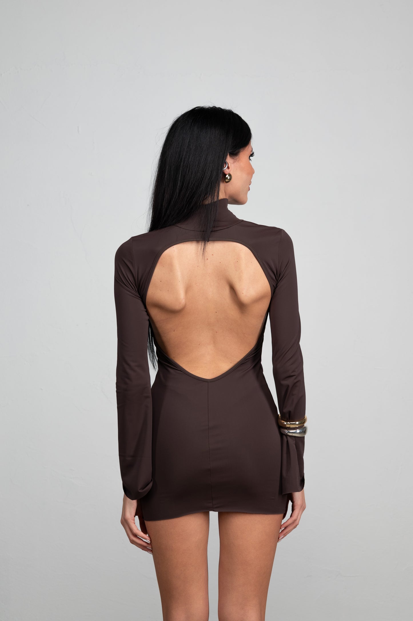 MIDNIGHT CHOCOLATE MINI DRESS